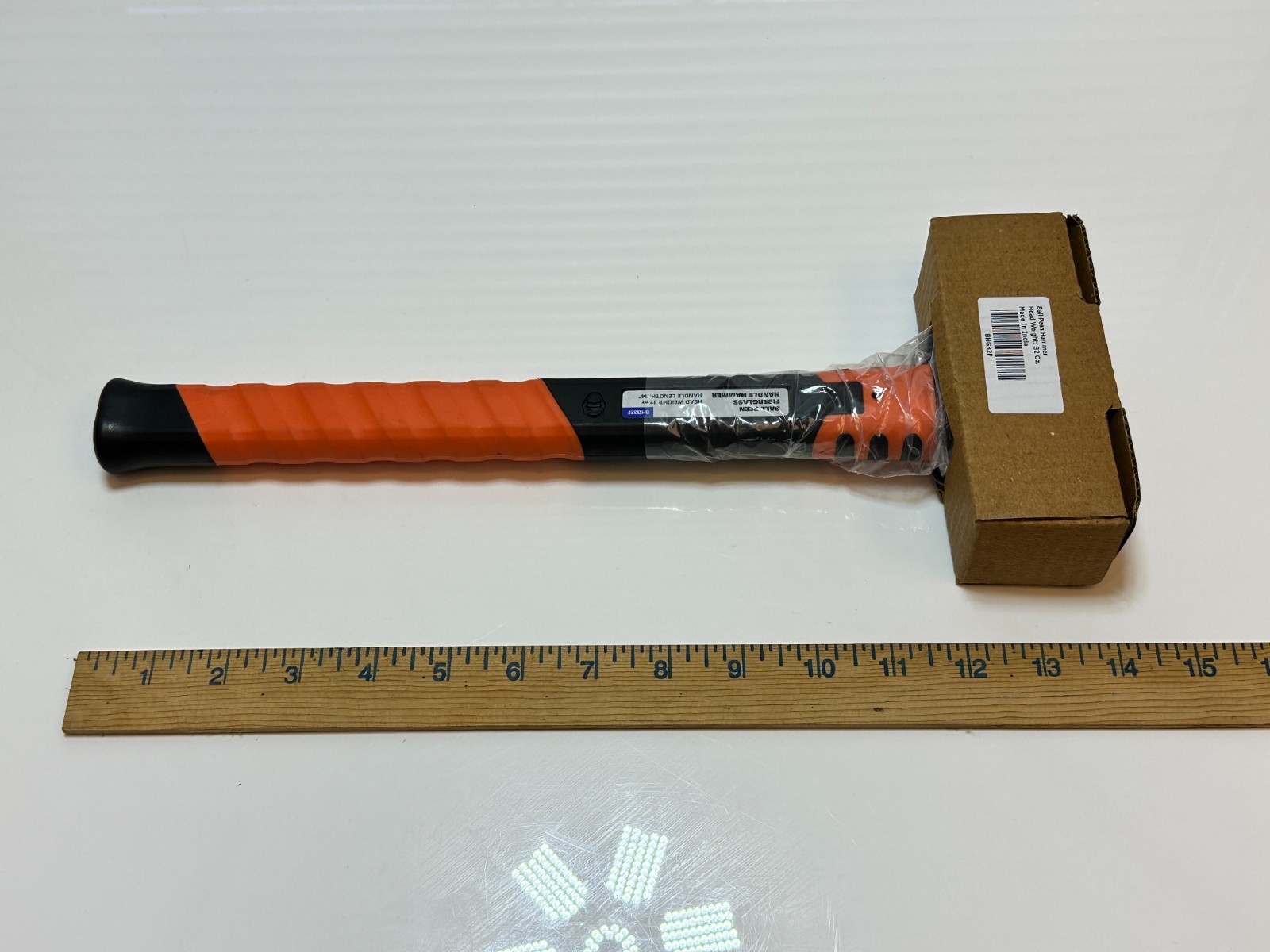 NEW Matco Tools 32 Oz Ball Peen Hammer With ORANGE Fiberglass Grip Handle