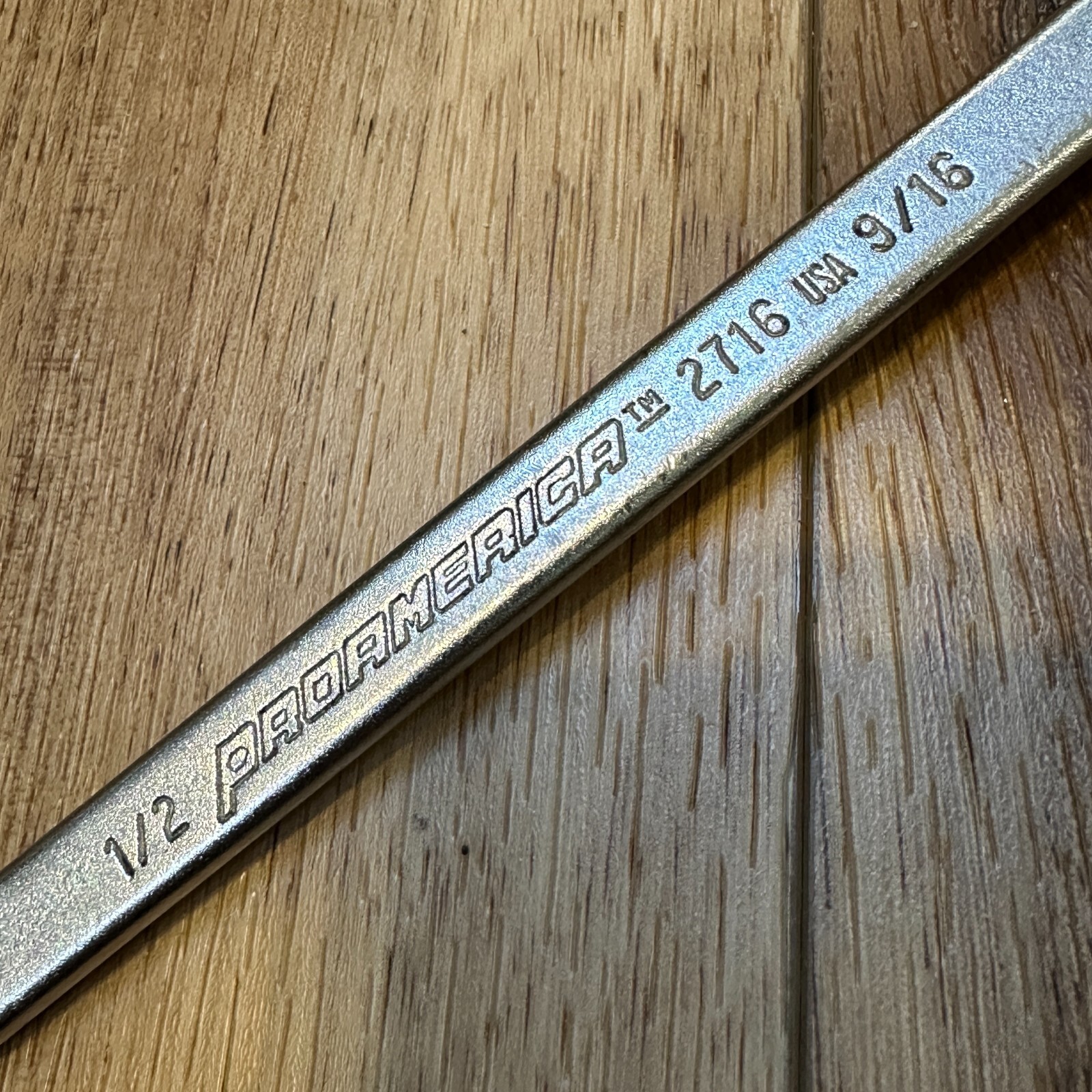 Proamerica USA 2716 1/2 x 9/16 In SAE Line Wrench Flare Nut Wrench 8″ Long
