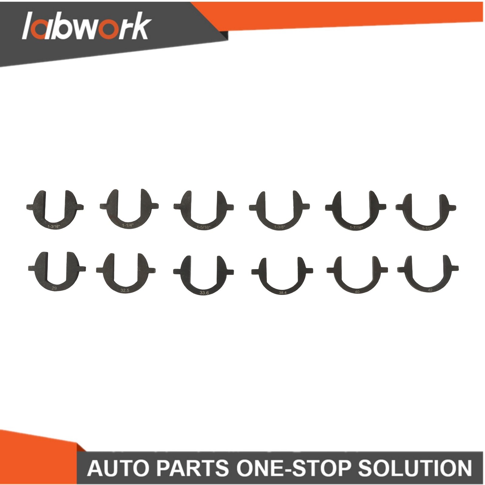 Labwork 13pc Inner Tie Rod Removal Installation Tool w/12 SAE & Metric Adaptors