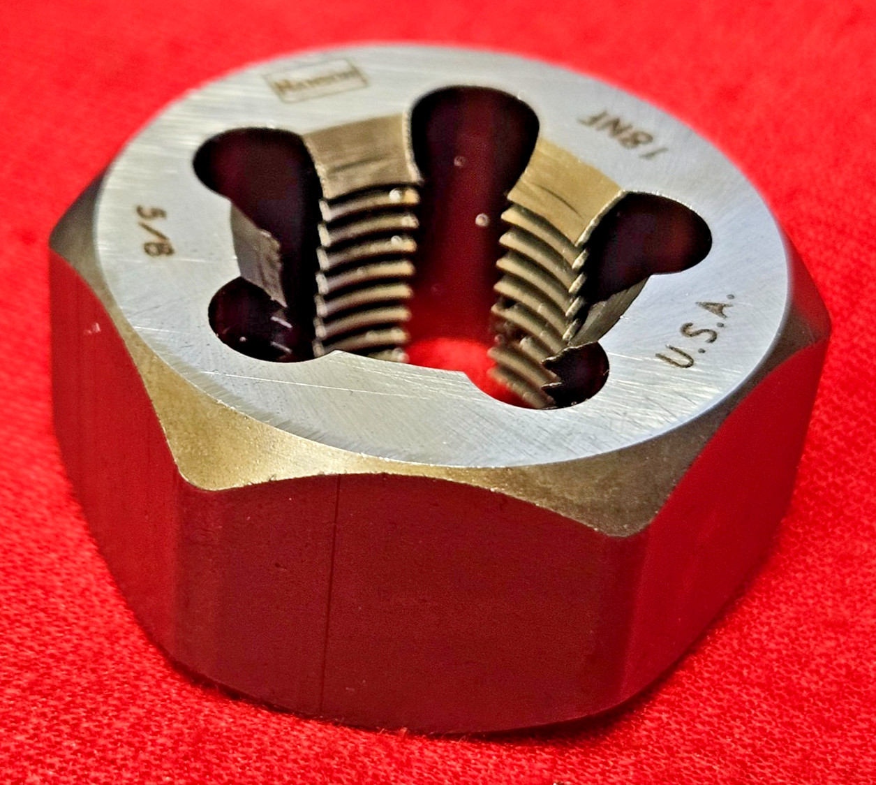 5/8-18 NF x 1-1/4″ Hex Die Irwin Hanson 7254 Rethreading CS