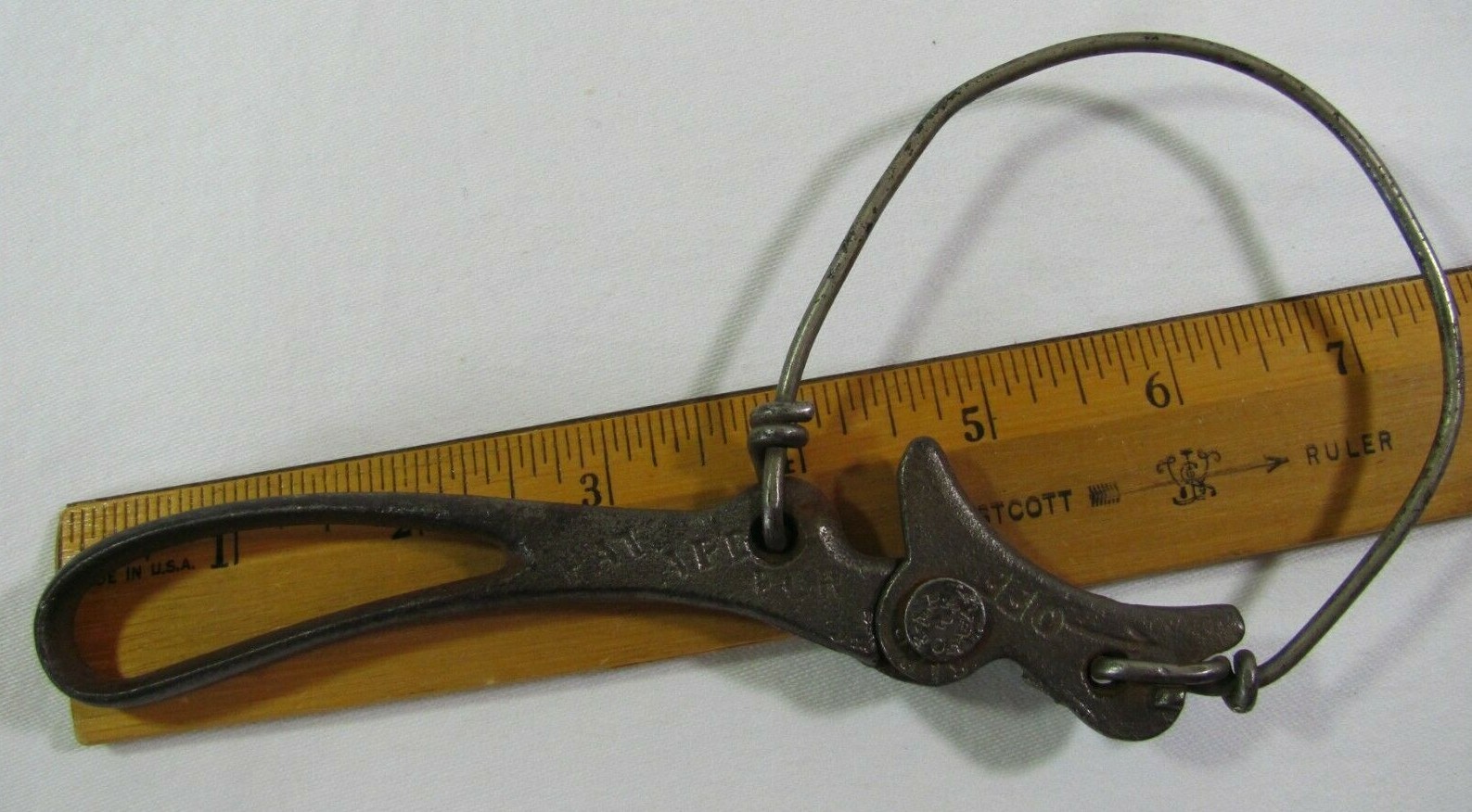 Antique Primitive Oil Filter Wrench – Best S. Co. Lancaster PA in Very Good Cond