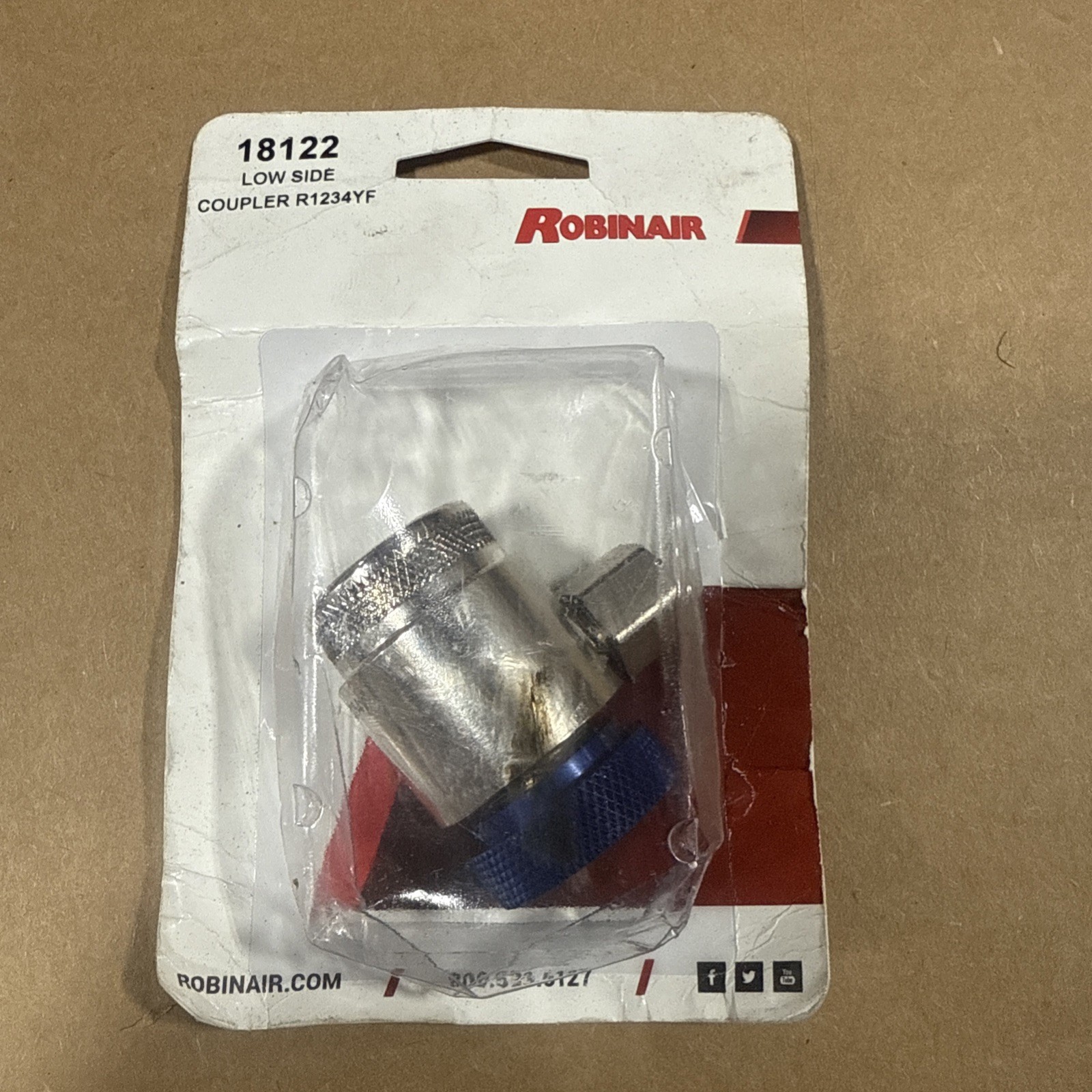 Robinair 18122 Blue Low-Side Service AC Coupler For AC1234-6 NEW