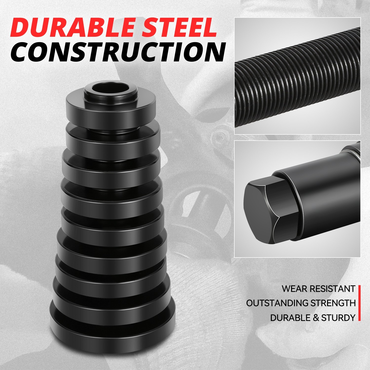 Front Wheel Drive Bearing Press kit Removal & Installtion Puller Tool Set 19Pcs