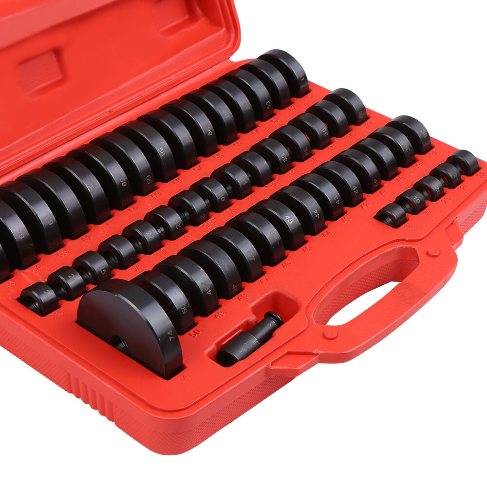 52pcs Front Wheel Bearing Seal Driver Set Discs Tools 18-65mm Car Repairing Set