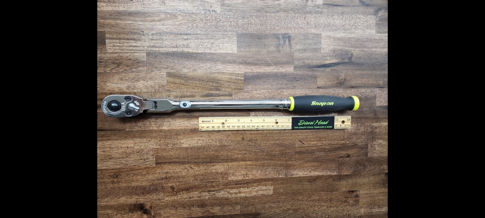 Snap On Tools SHX80B HI VIZ 1/2″ Dr Soft Grip Handle Locking Flex Head Ratchet