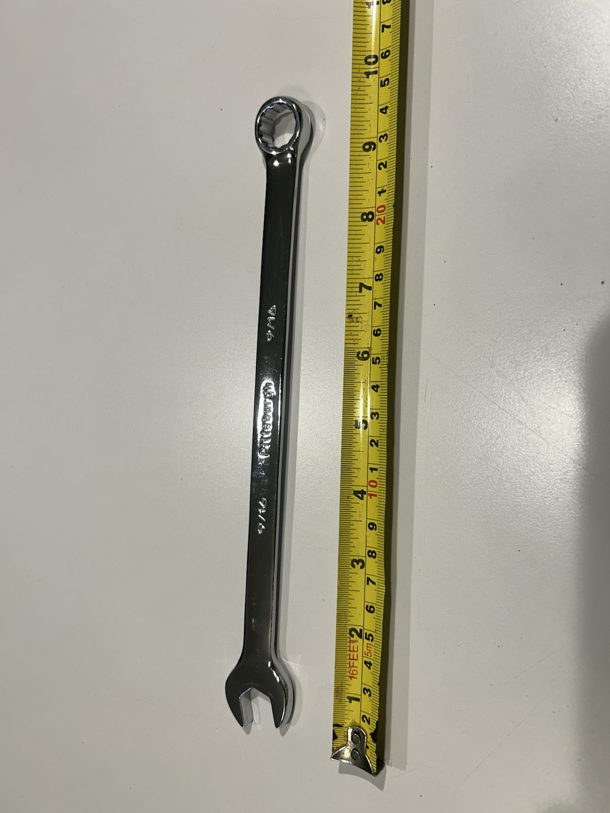 Pittsburgh New 9/16” Long Handle Chrome Combo Wrench 12pt