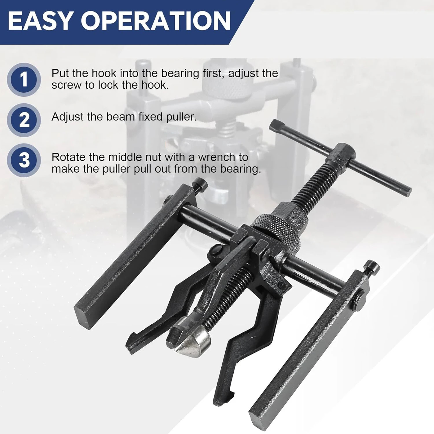 Auto Removal Tool Wheel Inner Bearing Puller Three-Claw Bearing Puller Tool