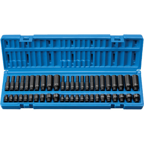 Grey Pneumatic 9748 1/4″ Dr. Std. & Dp. Fract.& Metric Master Set