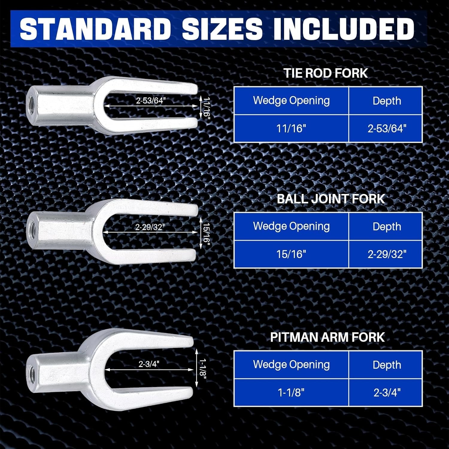 5-Piece Heavy Duty Ball Joint Separator Tool Set with Storage Case for Vehicles