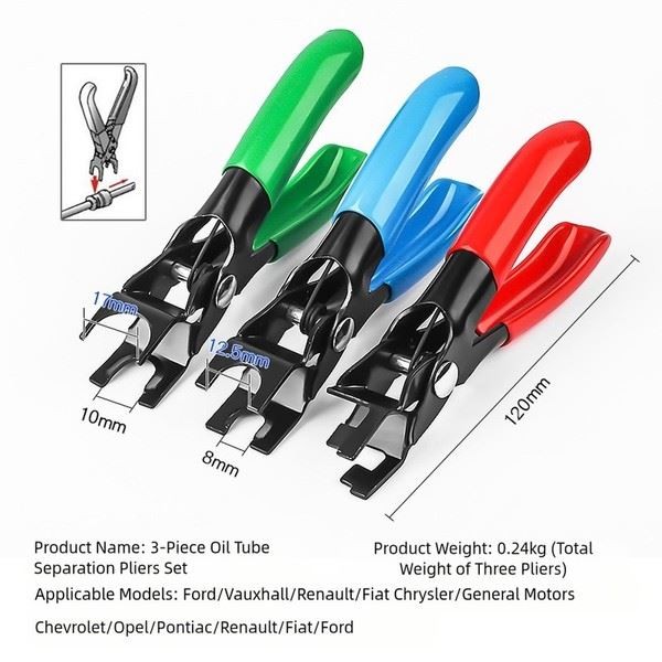 Automotive Tool Set Quick Release Pliers Hose Connection Tasks Multiple Sizes