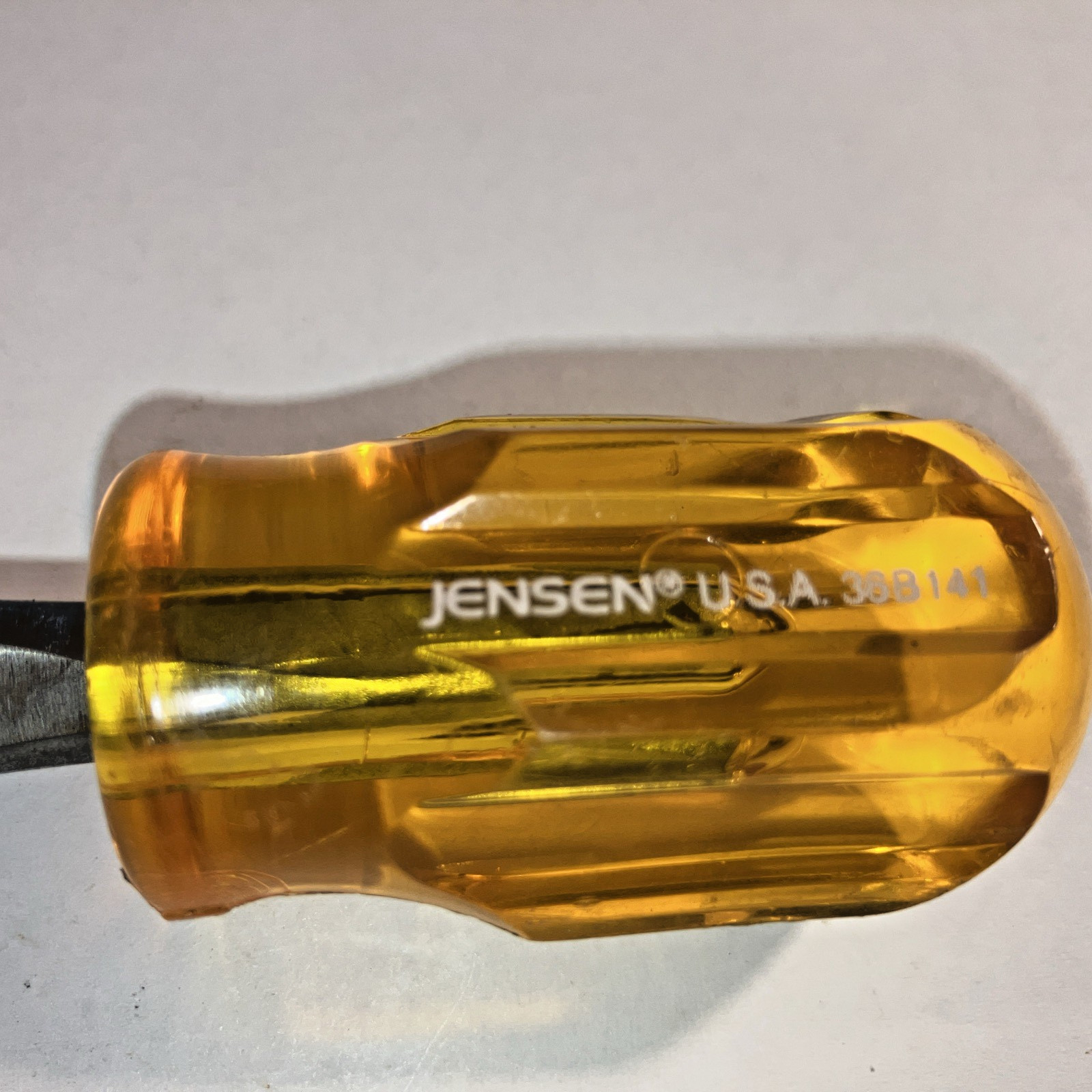 Jensen Stubby 1/4″ Flat Slotted Head Screwdriver 36B141 Made In USA