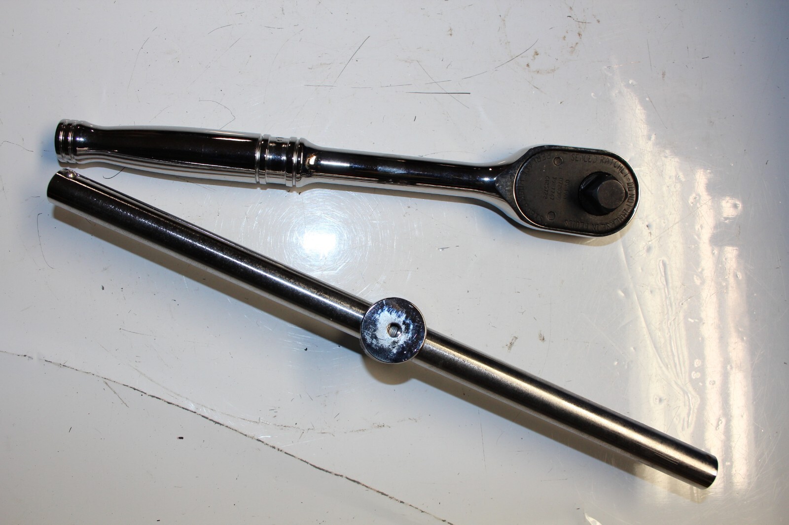 SNAP-ON TOOLS 1/2″ DRIVE DUAL 80® Standard RATCHET & T12L SLIDING BAR 2pc USA