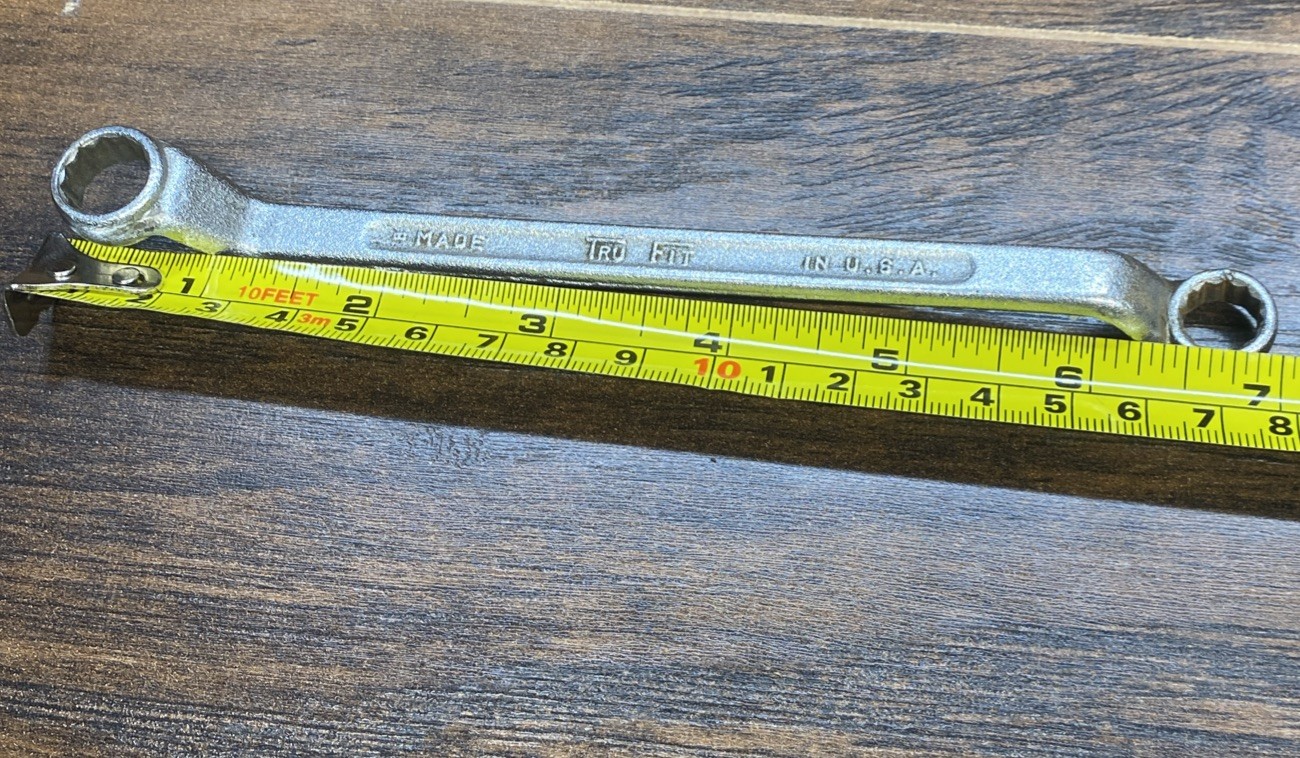 Vintage Tru Fit 3/8” x 7/16” Offset Box End Wrench 12 Point Forged USA
