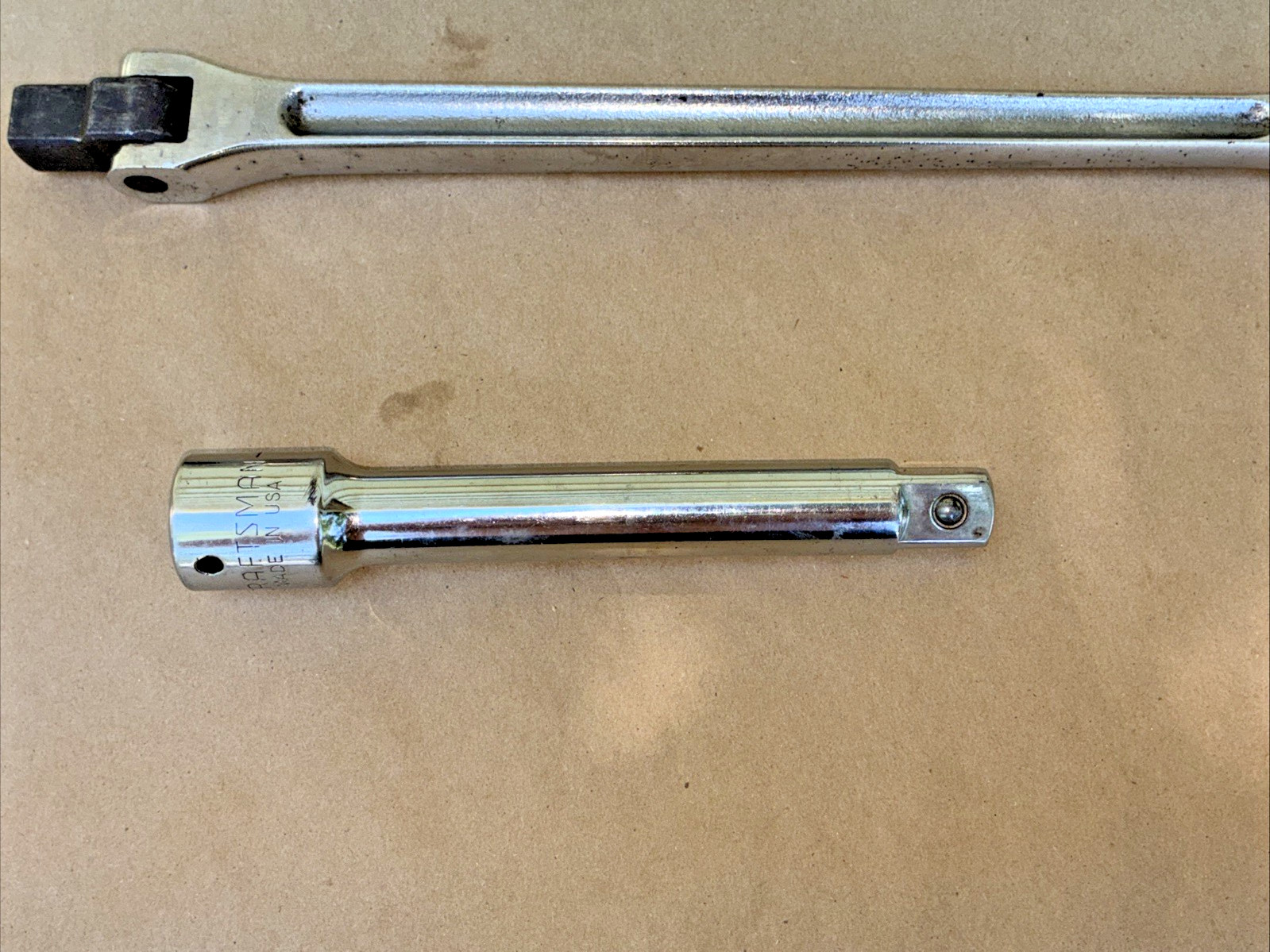 Vintage Craftsman VVQ 4431 3/4″ Drive 18” Breaker Bar USA Made W/ 8″ 3/4″ EXT.