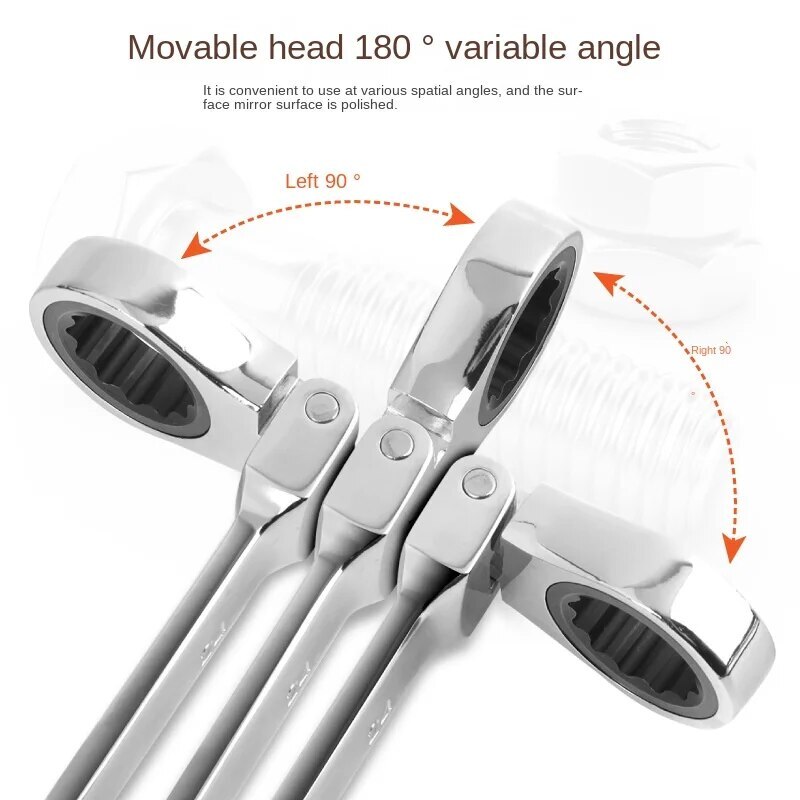 Ratchet Wrench Open End Dual Purpose Quick and Labor-saving Wrench Tool Set