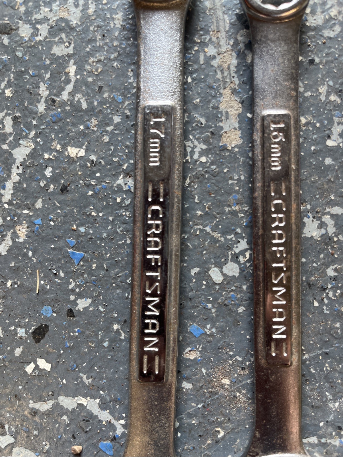 Vtg Craftsman 6 Pc Metric Combination Wrench Set 6 10 12 14 15 17 MM -VA- Series