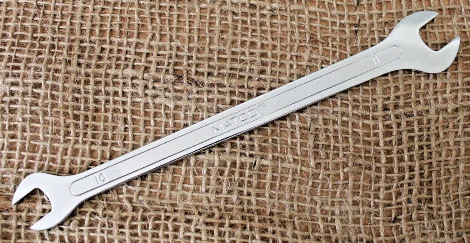 Matco 10mm-11mm Double Open End Slim Wrench Flat Metric Specialty Tool RFM1011T