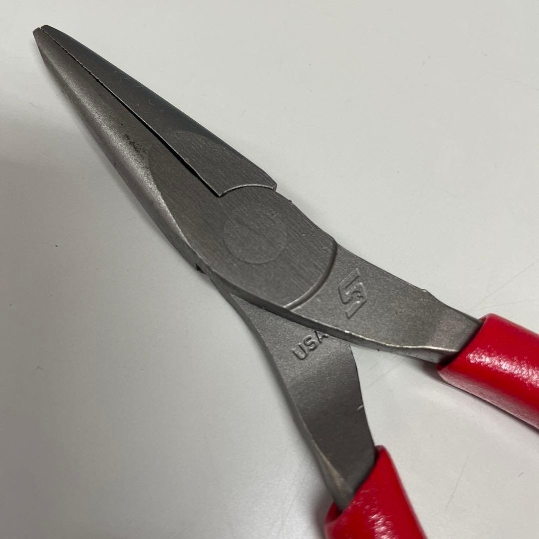 Snap-on 95ACF RED 6″ Soft Grip Talon Grip Needle Nose Pliers [Unused]