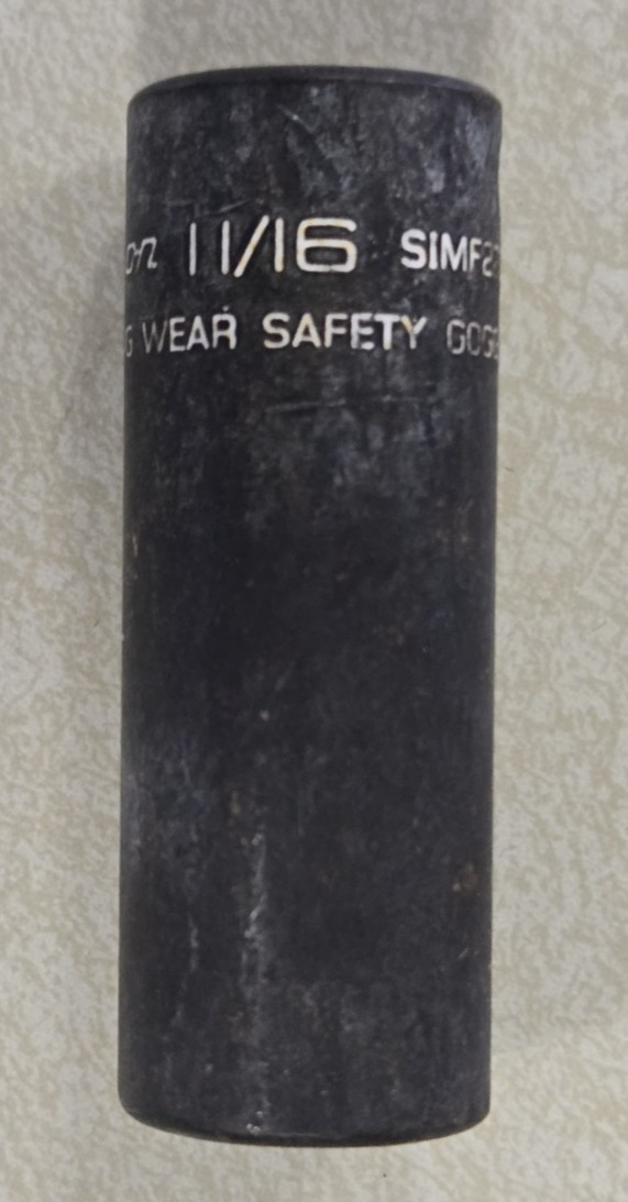 SNAP ON TOOLS 11/16″ ~ 2-1/2″ DEEP IMPACT SOCKET 3/8″ DRIVE 6 POINT # SIMF220