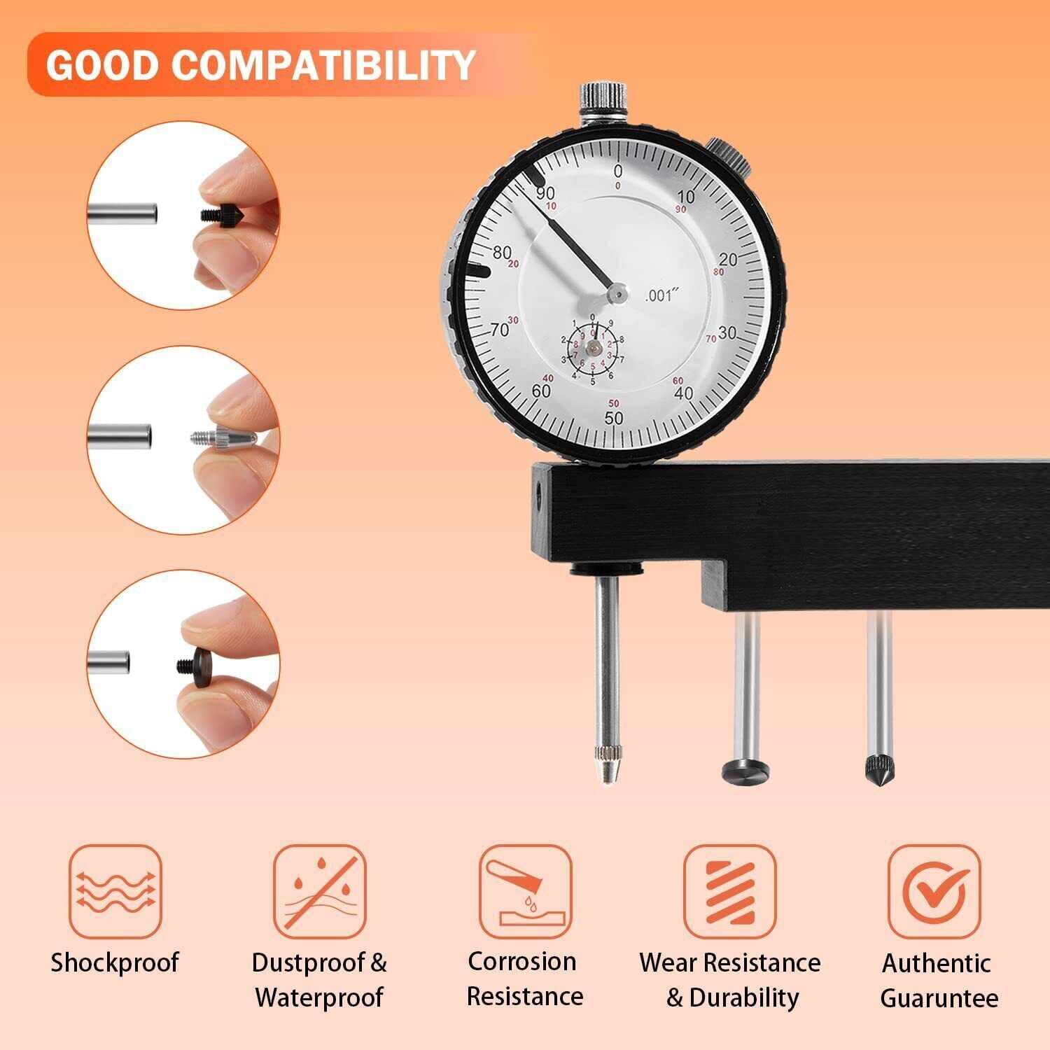 For Central Tools 6434 Sleeve Height Counterbore Counter Bore Gauge Range 0-1″