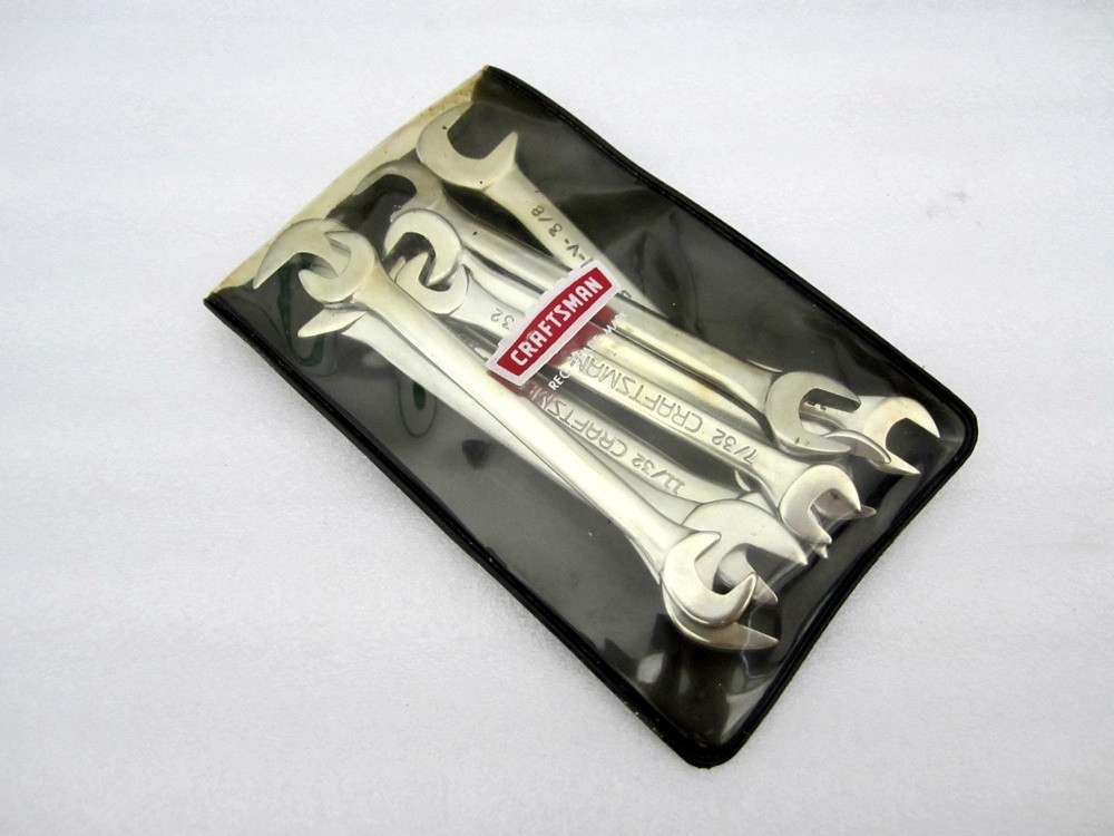 Vintage Craftsman 8pc SAE Ignition Open End Wrench Set 4306 Made in USA