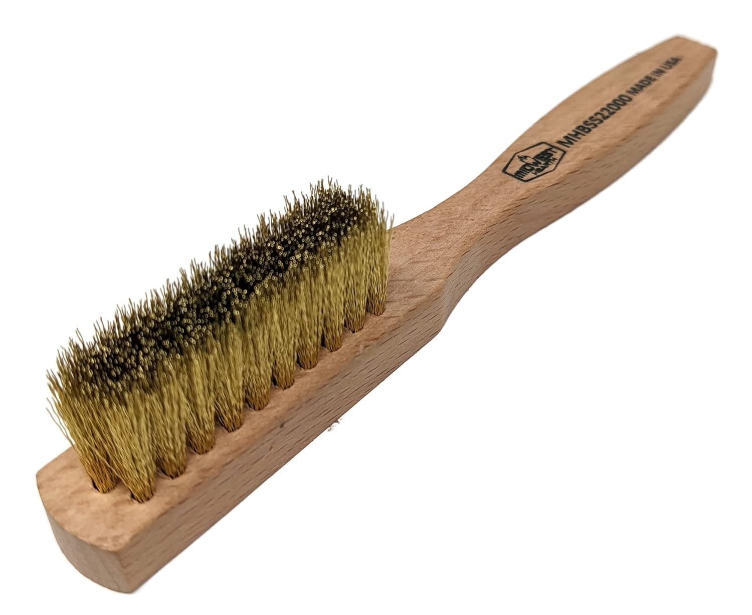 Brass Wire Utility Scratch Brush for Cleaning 5.75″ Hardwood and Brown