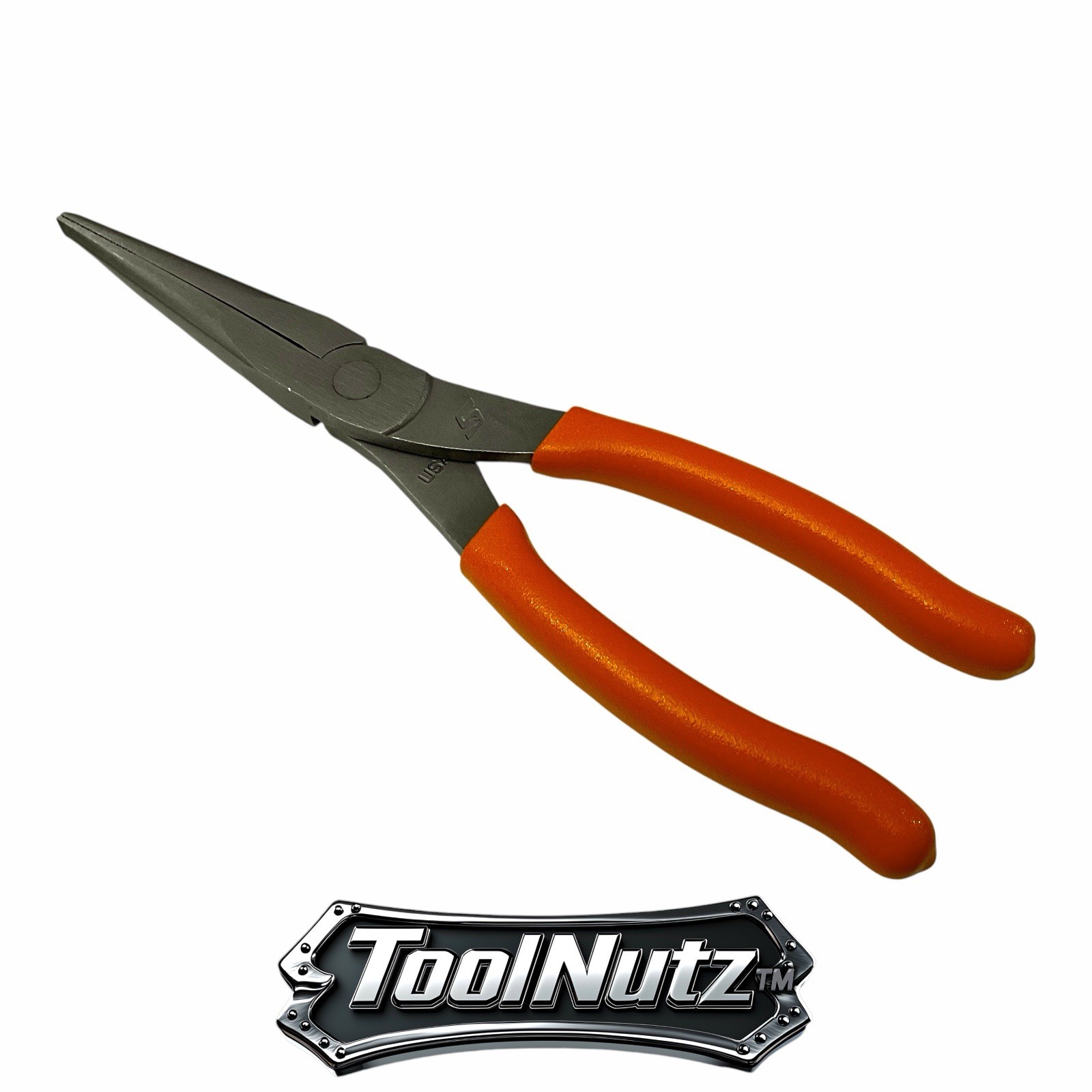 Snap-on Tools NEW 97ACFO 9in ORANGE Soft Grip Rounded Jaw Needle Nose Pliers USA