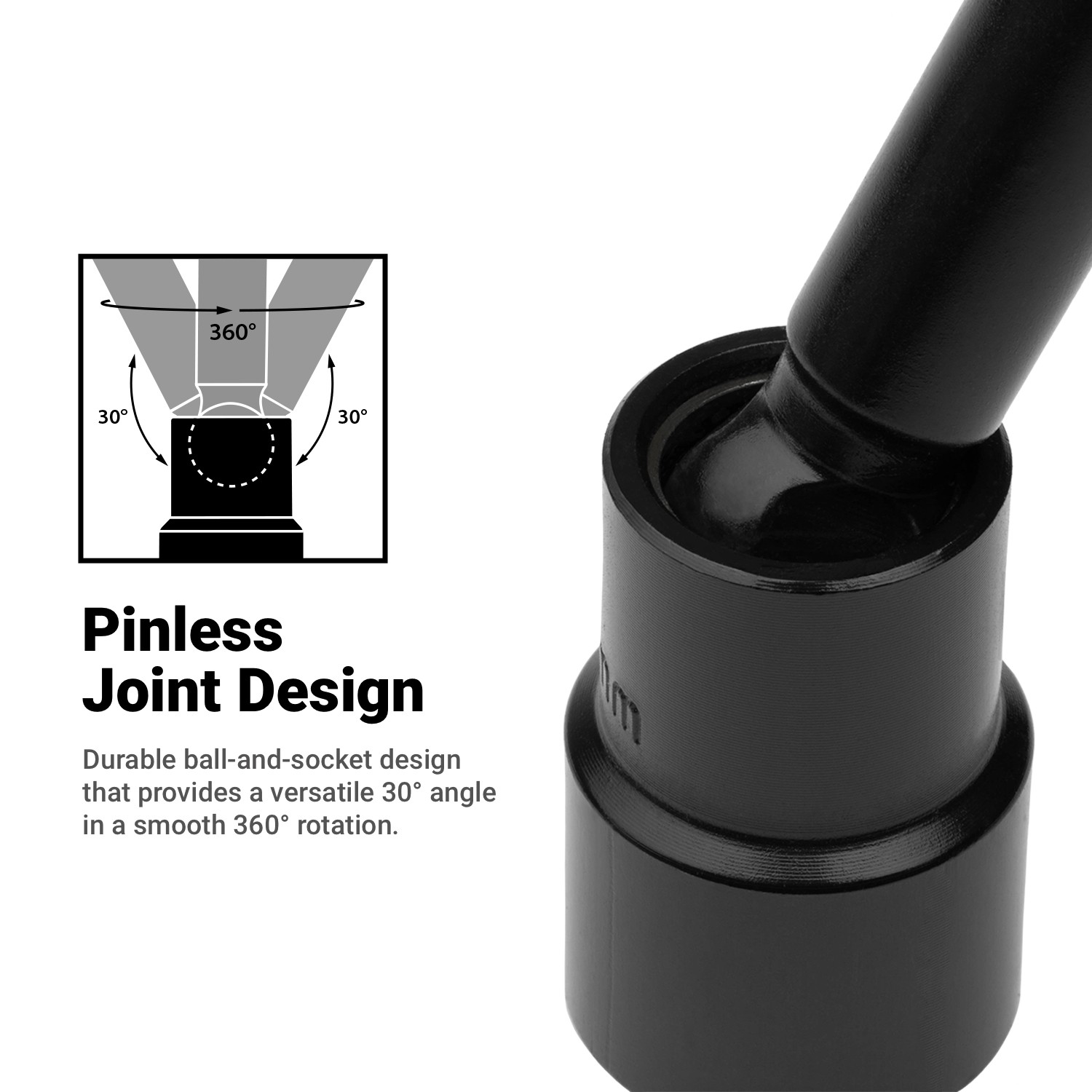 Capri Tools 3/8 in. Drive Pinless Universal Long Extension Impact Socket Set, MM
