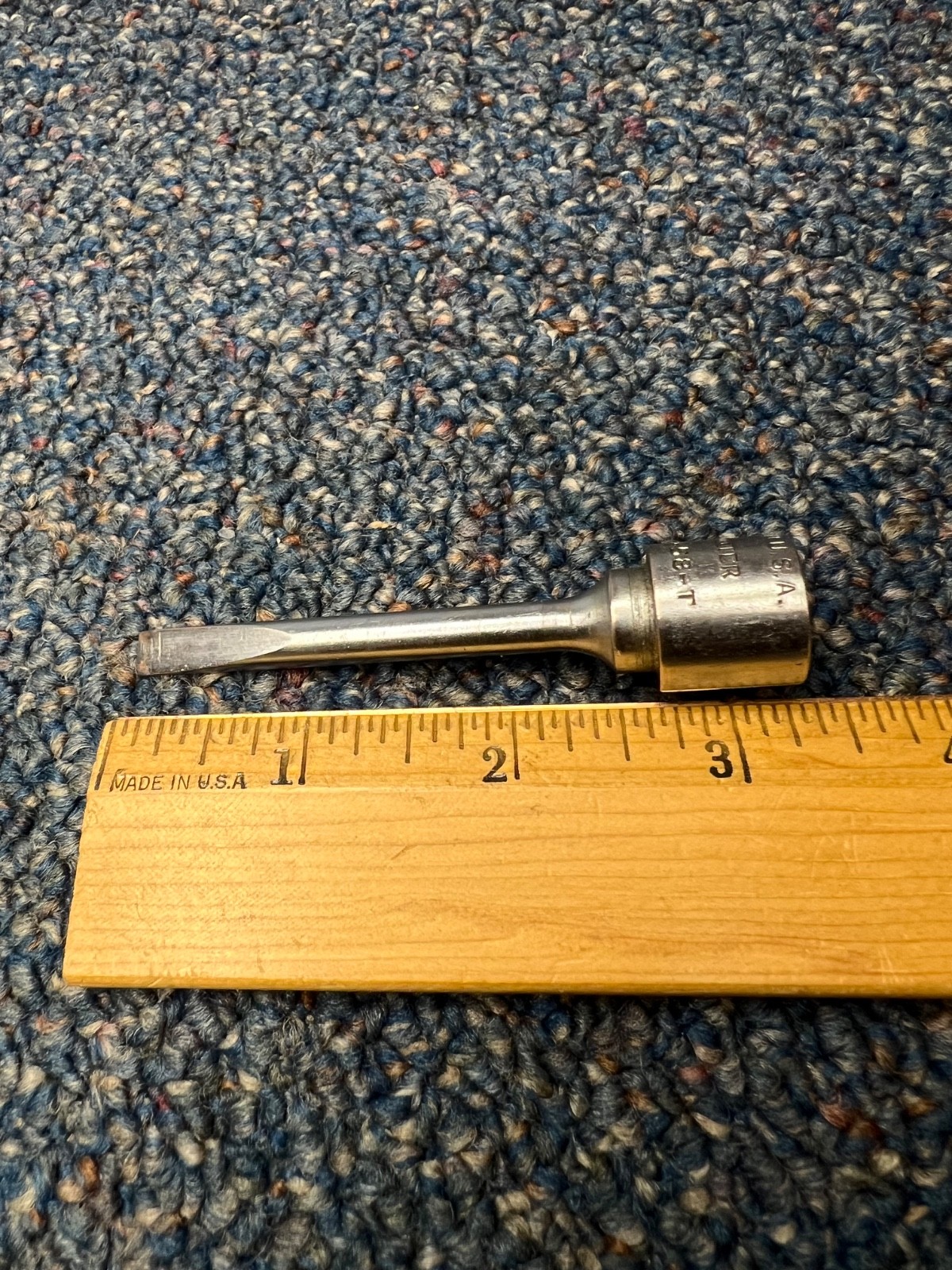 Vintage Carbureter T-109-58-T 3/8″ drive screwdriver bit, USA, very good cond.