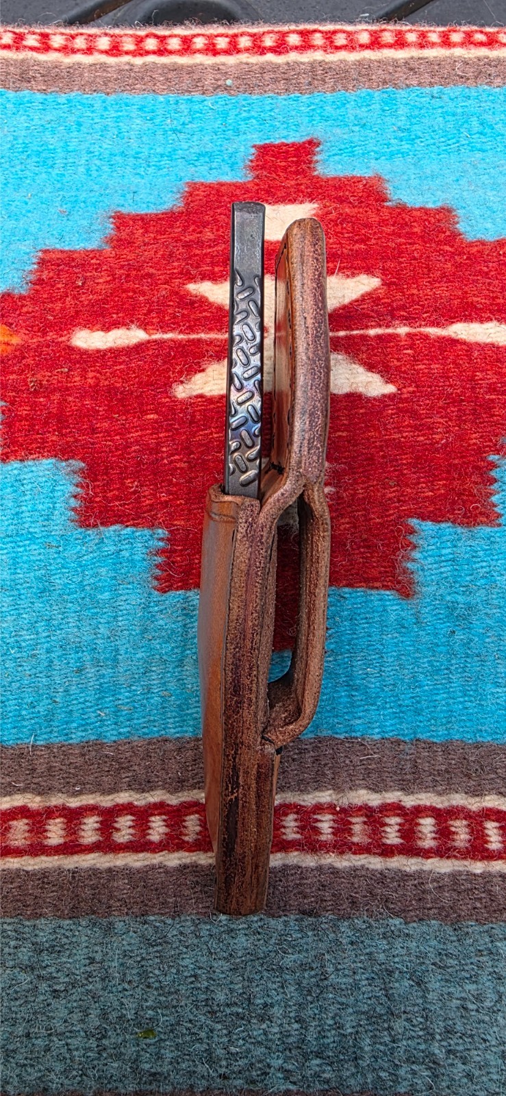 Custom Handmade Leather Snap On Mini Plier Sheath LN44BCFND
