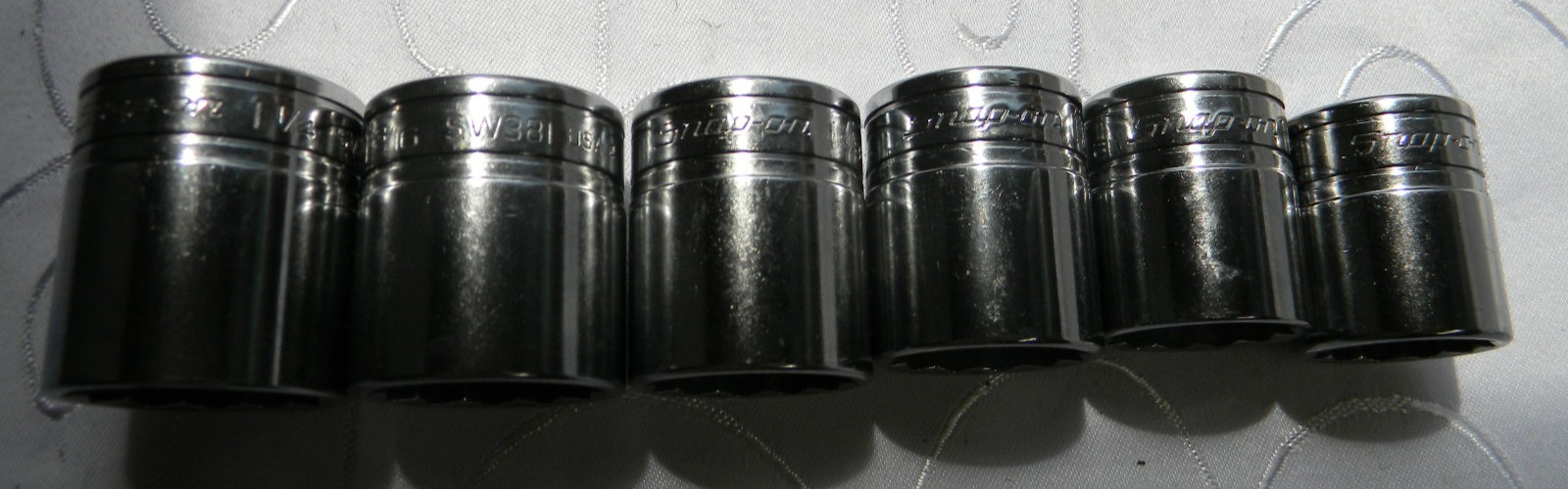 SNAP-ON 1/2″ DRIVE 6PC SAE 12PT SHALLOW SOCKET SET 15/16″-1-1/4″ #SW301-#SW401