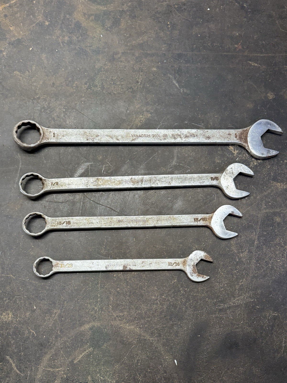 Vintage Vanadium Tool Company SAE Combination Wrenches Made in USA