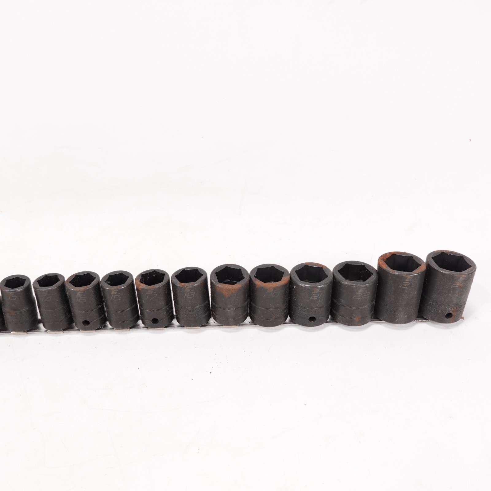 Snap On New 15pc Metric Impact Socket Set 6 Point 10-24MM #315IMMYLM