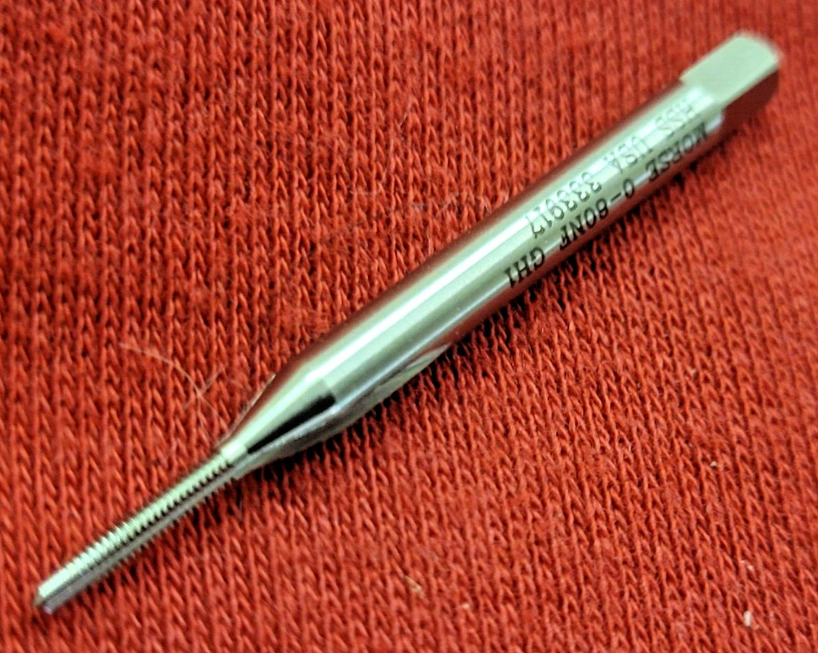 0-80 0/80 Taper Hand Tap HSS Morse MT3733601 GH2 RH 2 Flute USA