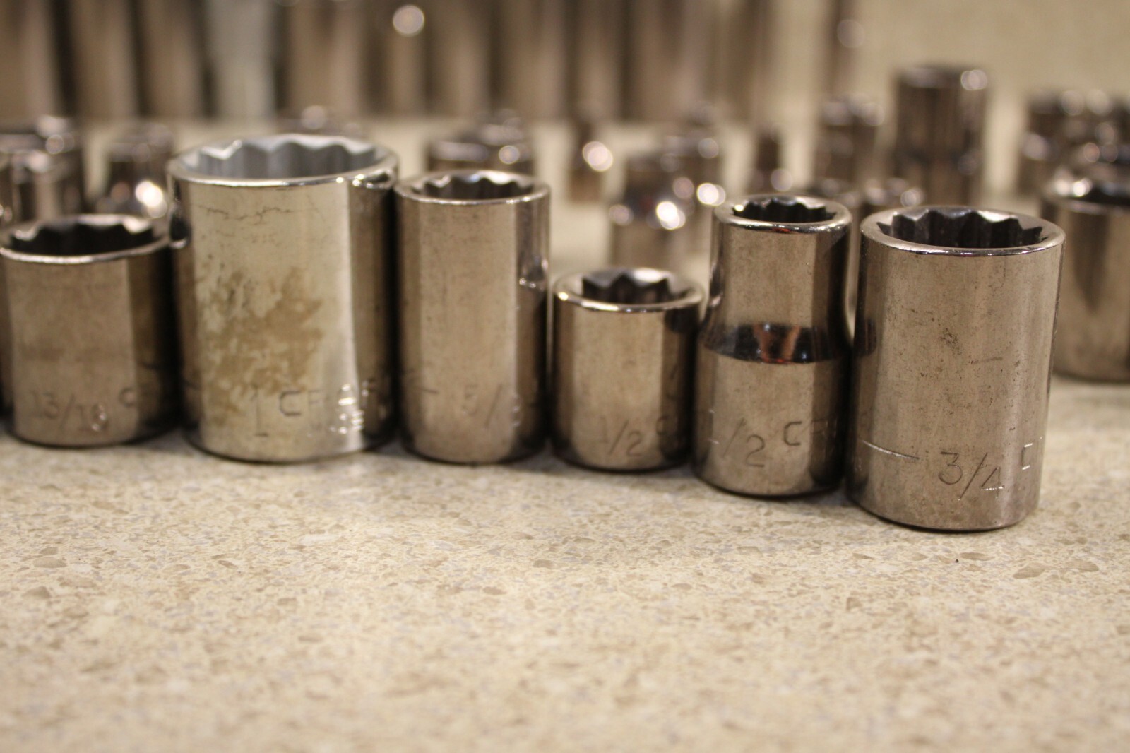 Lot Of Various SAE Sockets & Deep Sockets Ratchet Tools 8443 M5