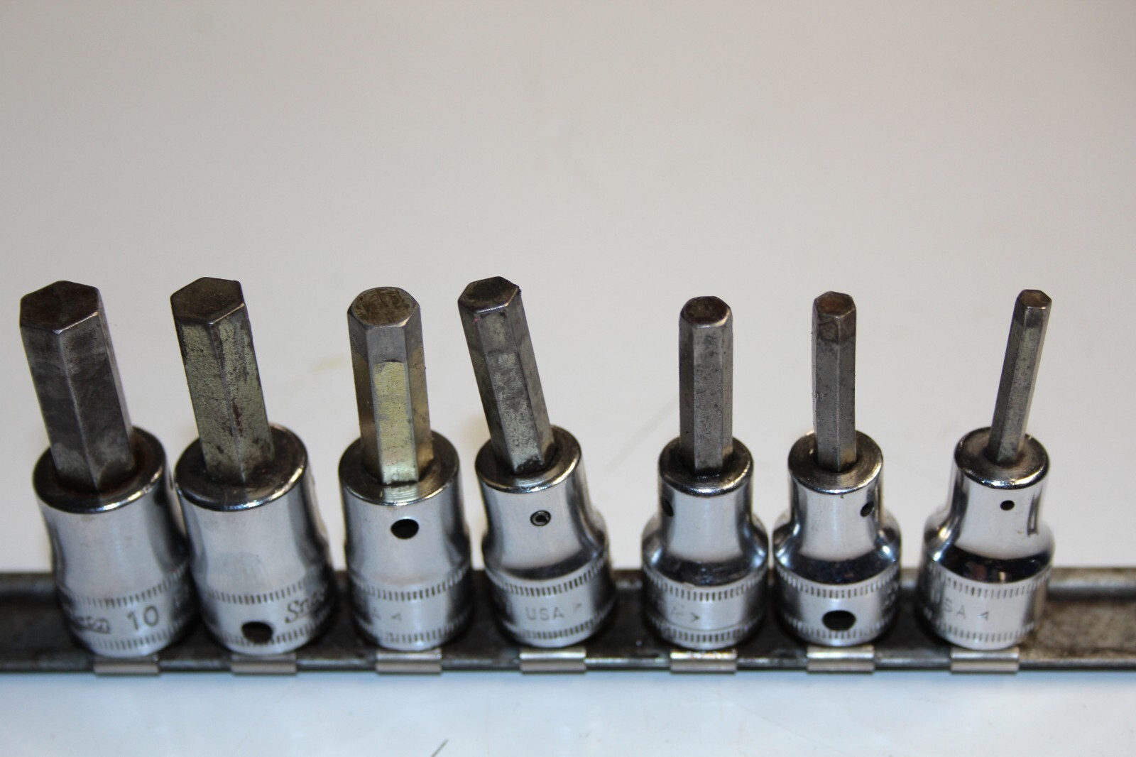 SNAP-ON TOOLS 7 pc 3/8″ Drive Metric Hex Bit Socket Set (4-10 mm) USA