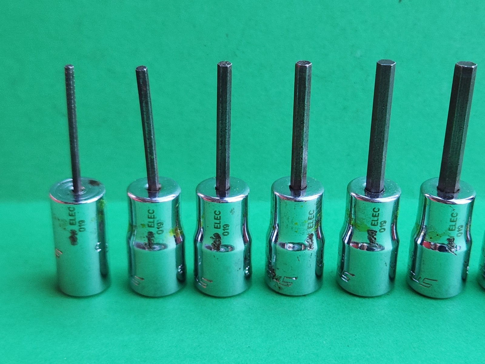 Snap On 10 pc 1/4″ Dr. SAE Hex Driver Bit Socket Set 1/16″-1/4″