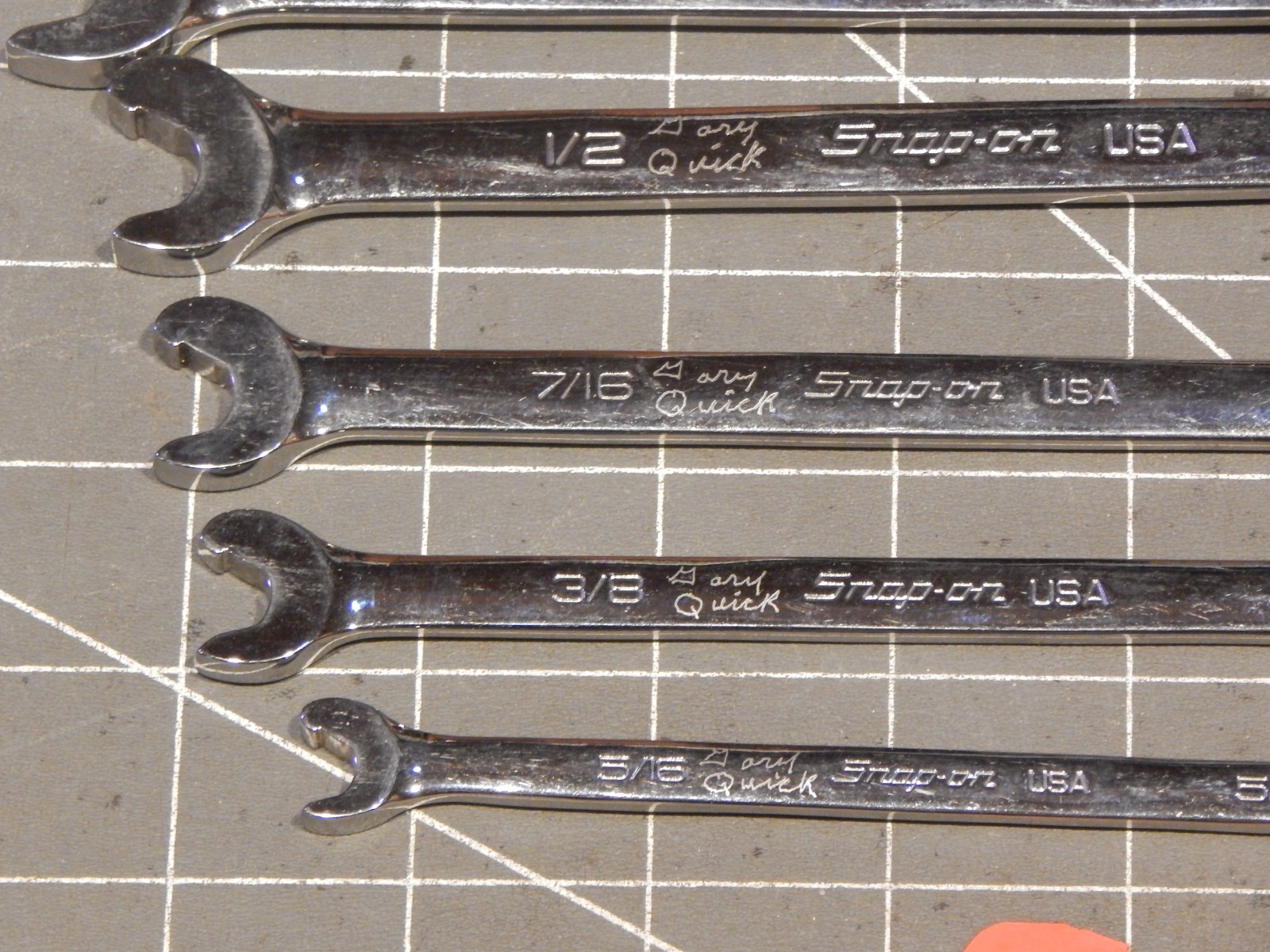 Snap On 7Pc SAE Speed Combination Wrench Set 5/16″ 3/4″ 12Pt SRX NO 11/16