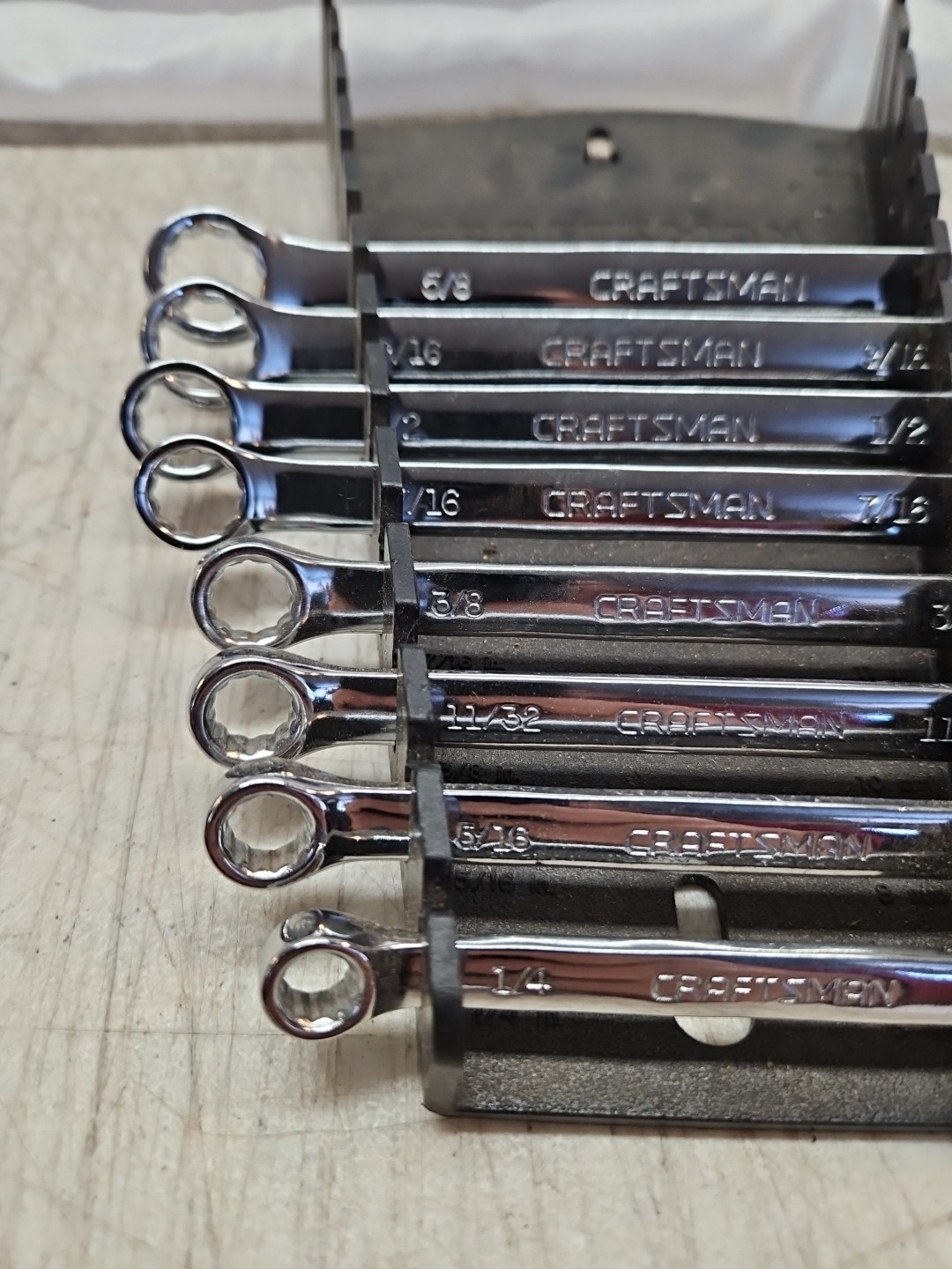 8 Craftsman Z-AH Series SAE Combination Wrench Set & Holder