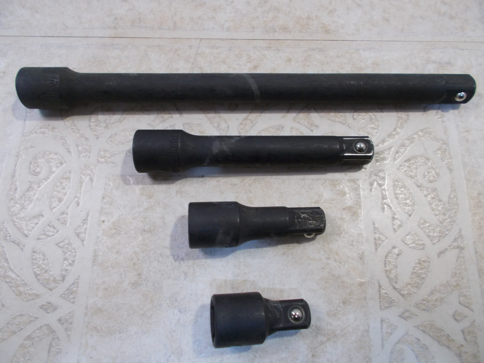4pc. Pittsburg 1/2″ drive Impact Socket Extension Set 9.5″, 5″, 2.5″, 1.5″ (F1)