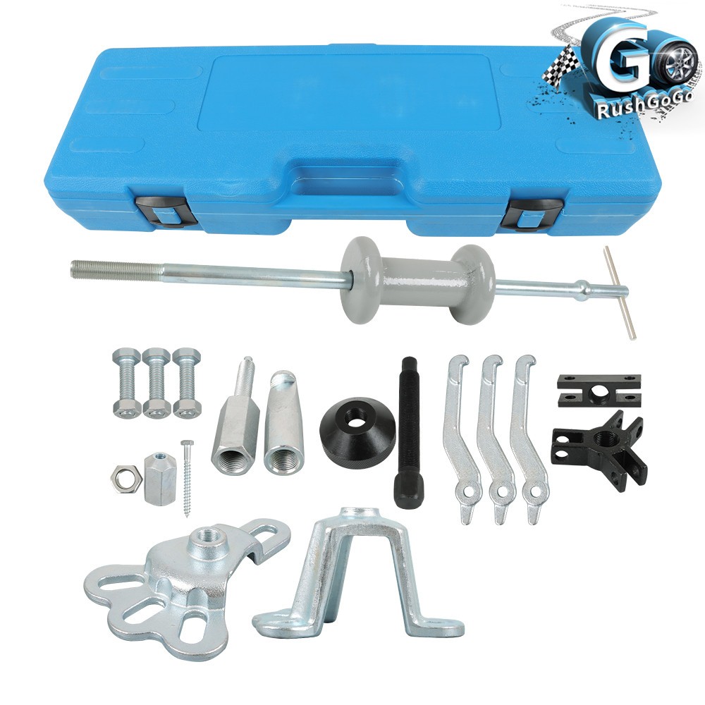 17PCS Slide Hammer Dent Puller Tool Kit Wrench Adapter Axle Bearing Hub Auto Set
