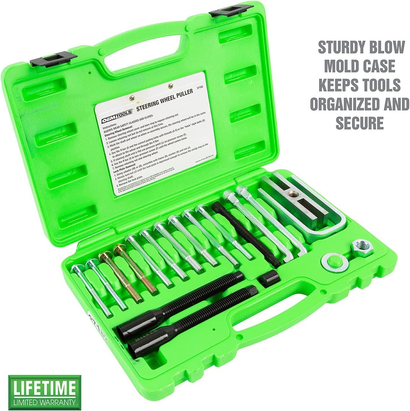 Compact Steering Wheel Puller Set with Organization Case – Mechanics Essential