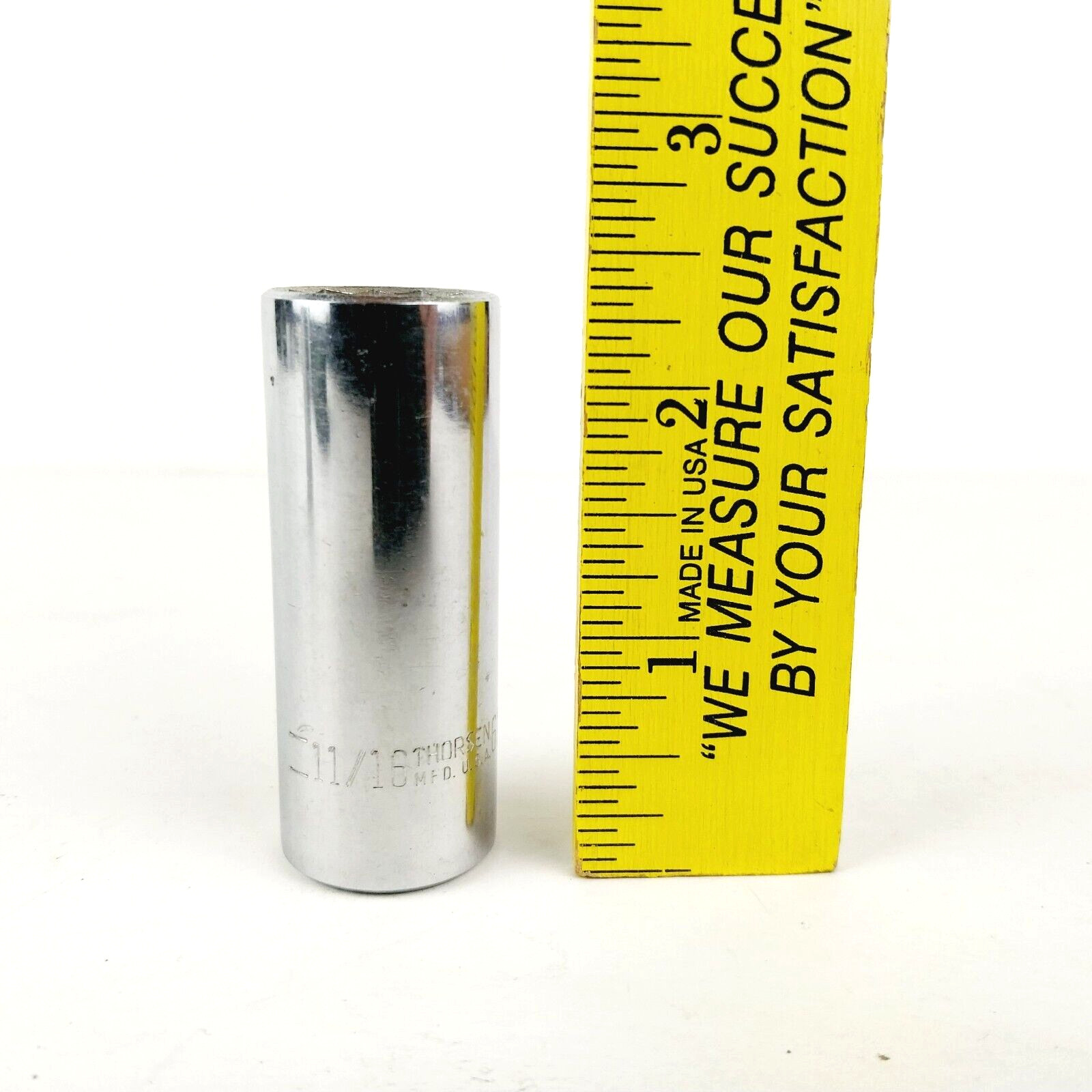 Vintage Thorsen 7/16 in Deep Well Socket 3/8″ Drive 12-Point 622J – USA Made