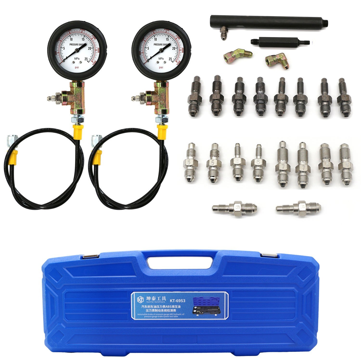 Brake Oil Pressure Gauge,Car ABS Hydraulic Oil Pressure Gauge Brake System Teste
