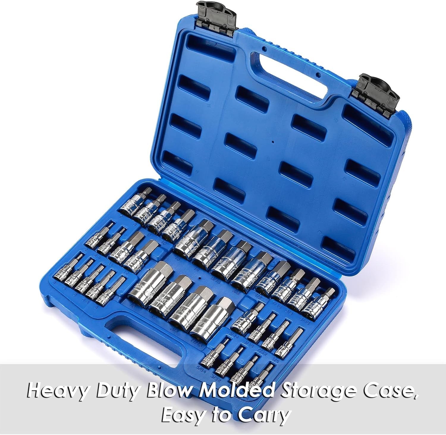 33-Piece Master Hex Bit Socket Set, S2 Steel, SAE/Metric