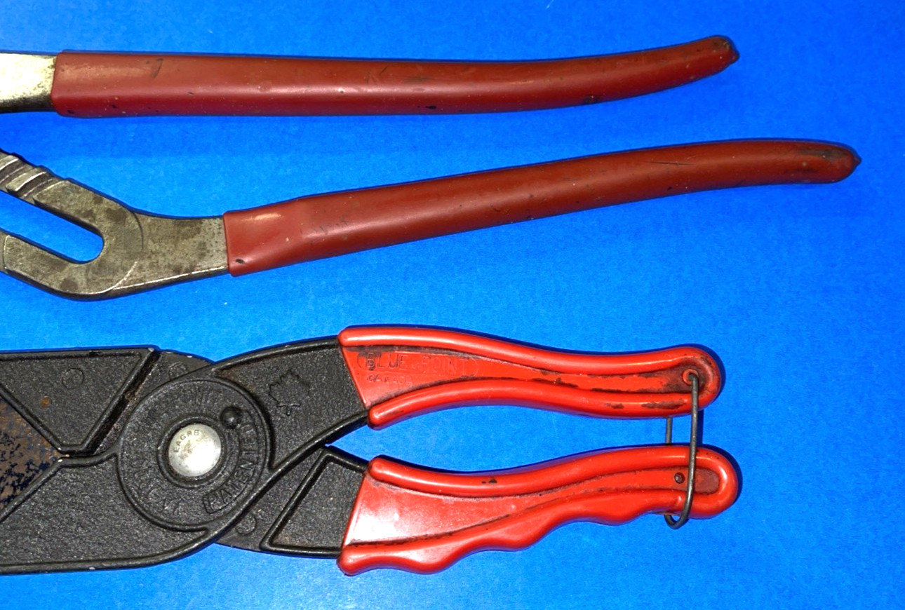SNAP-ON & BLUE-POINT TOOLS 3 PC HOSE CUTTERS, ADJUSTABLE JAWS, HOSE CLAMP PLIERS