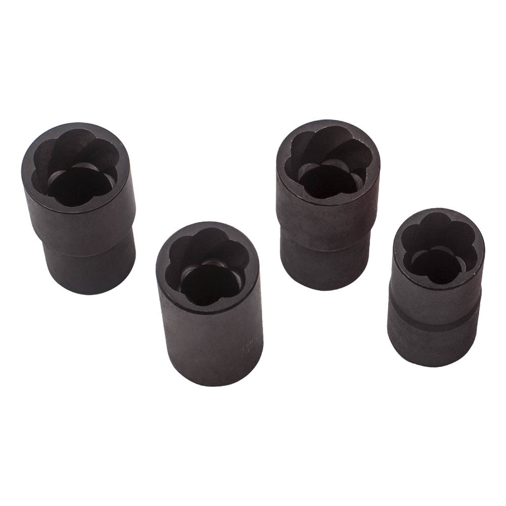 5X Wheel Locking Lug Nut Removal Extractor Socket Tool Kit 17mm 19mm 21mm-22mm