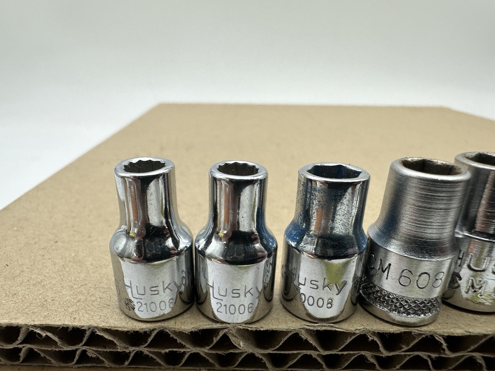 Set Lot of 11 Mixed Husky USA SAE Metric 1/4″ Drive Sockets Assorted Sizes