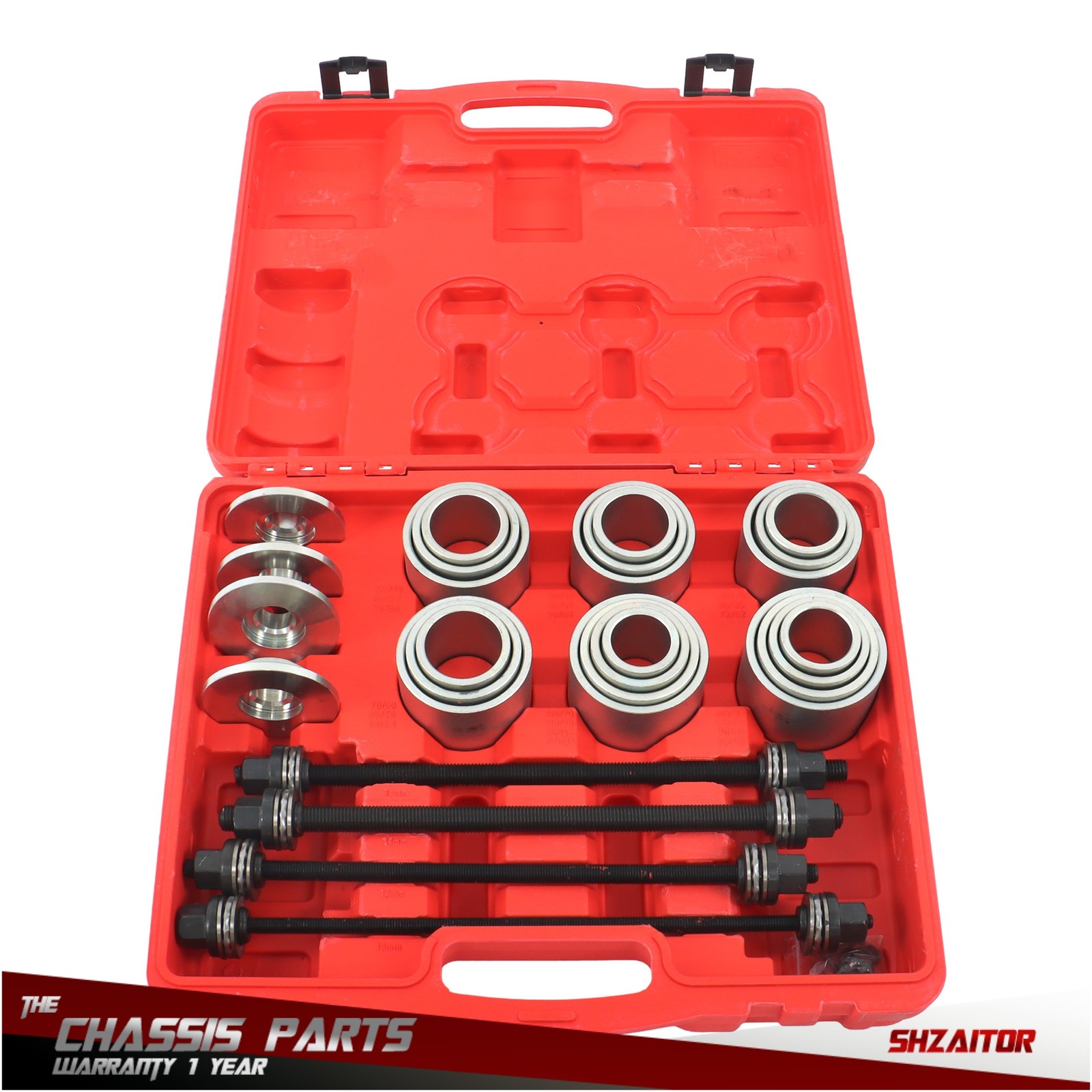 28Pcs Universal Press Pull Sleeve Kit Bearing Bushing Removal Installation Tool