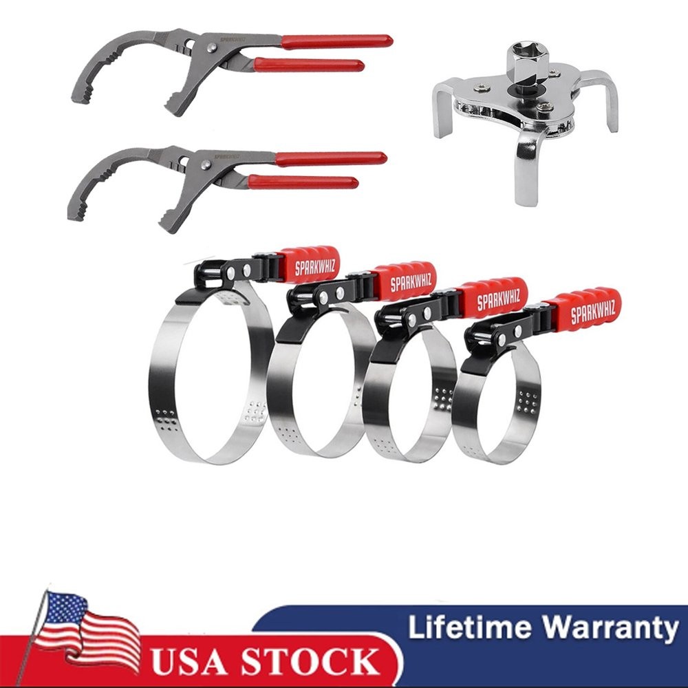 Durable Oil Filter Wrench Set – Includes Adjustable 3-Jaw & Pliers for All Sizes